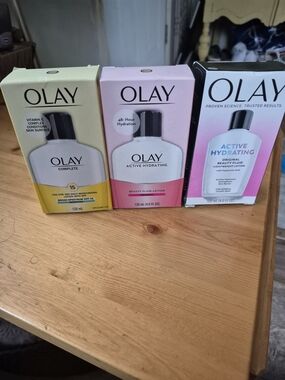 Olay Active Hydrating Beauty Fluid Lotion -Lot Of 3